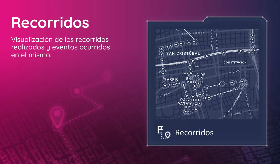 recorridos gps flotas lojack strix